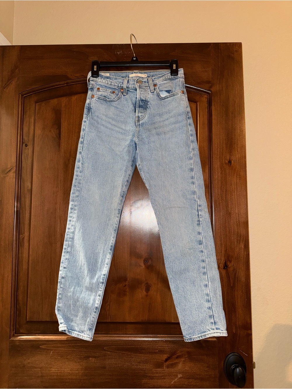 Levi's Light Wash Blue High-Rise Straight Jeans